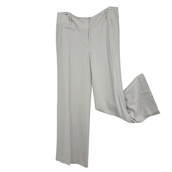 BCBGMAXAZRIA Caroline Wide Leg Pants size 8 Light Dove Gray - Picture 1 of 10